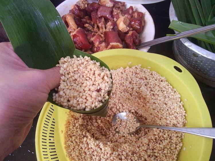 酱肉莲子粽#新鲜从这步骤13