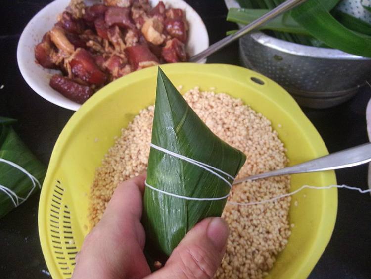酱肉莲子粽#新鲜从这步骤18