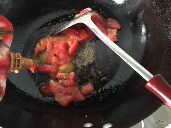 番茄菜花炒肉片#新鲜步骤7
