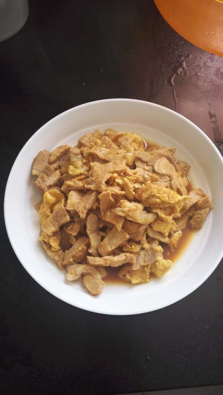 鸡蛋炒肉片步骤9