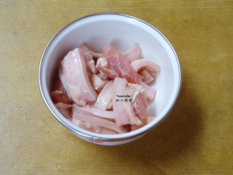 豆角炒肉片步骤2