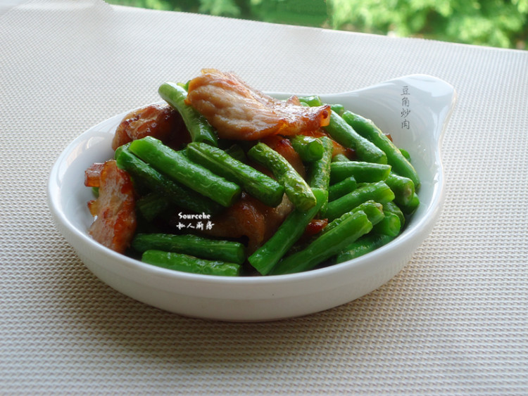 豆角炒肉片步骤8