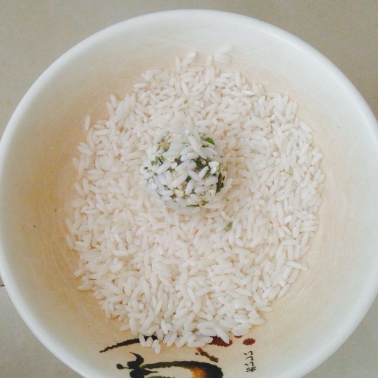 香椿芽珍珠丸子步骤10
