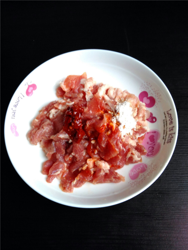 杂蔬肉丝步骤2