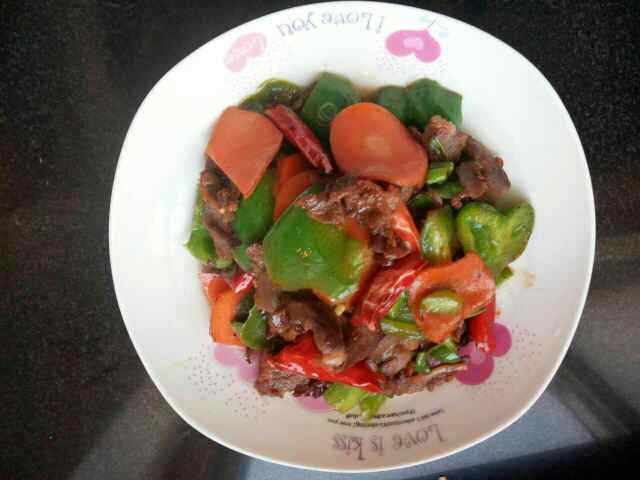 青椒炒羊肉#本味家乡步骤10