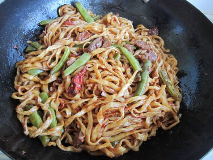 四季豆羊肉蒸面步骤14