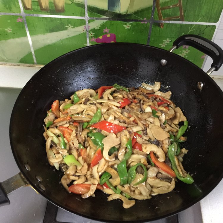 羊肉炒大脆菇步骤12