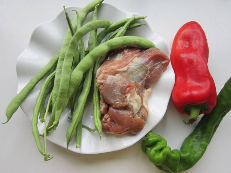 四季豆炒羊肉步骤1
