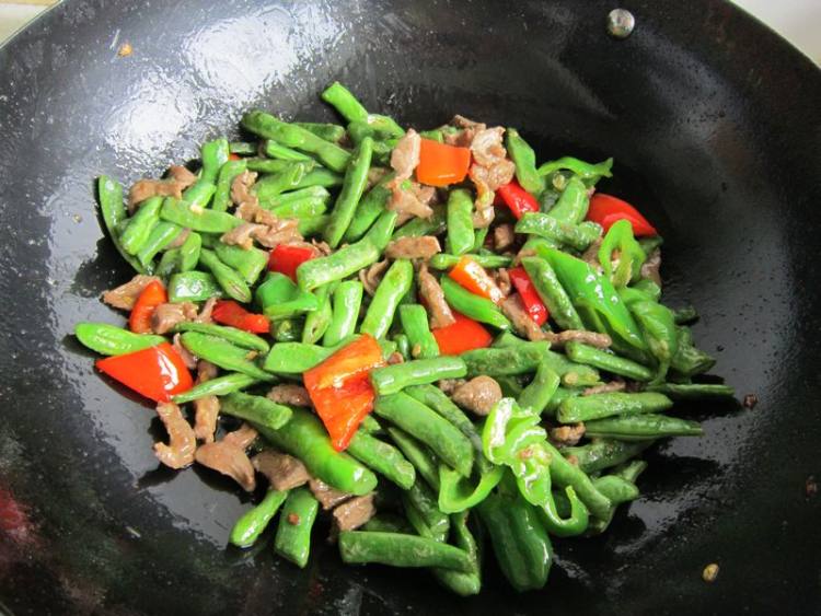 四季豆炒羊肉步骤12