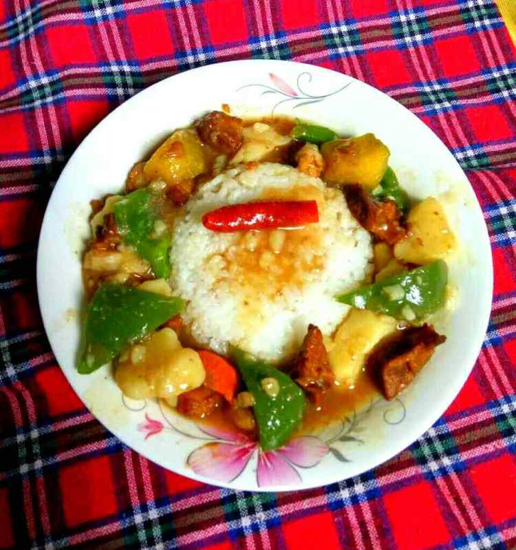 红烧羊肉烩饭步骤11
