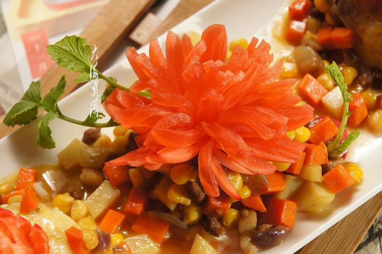 绿咖喱菊花羊肉饭#多步骤9