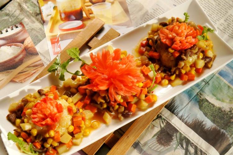 绿咖喱菊花羊肉饭#多步骤11