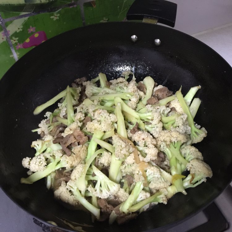 羊肉爆炒有机花菜步骤10
