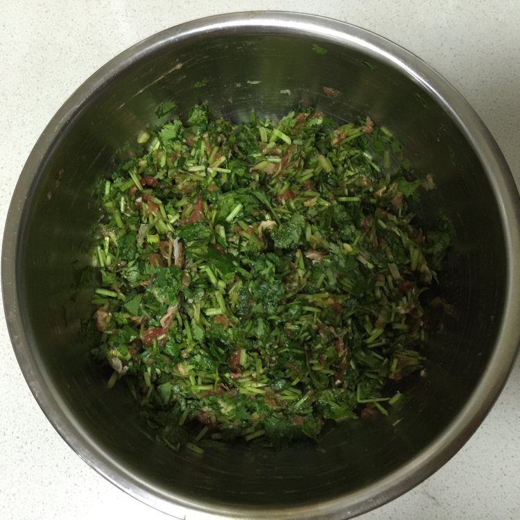 羊肉芹菜千层饼步骤3