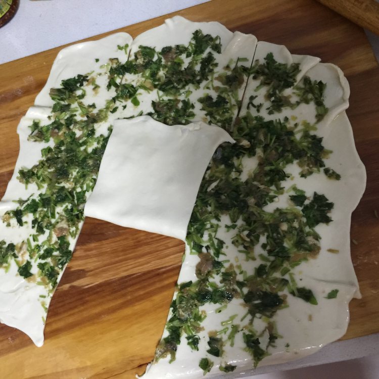 羊肉芹菜千层饼步骤5