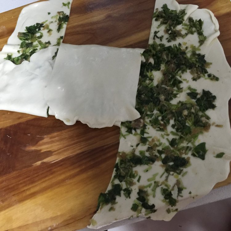 羊肉芹菜千层饼步骤6