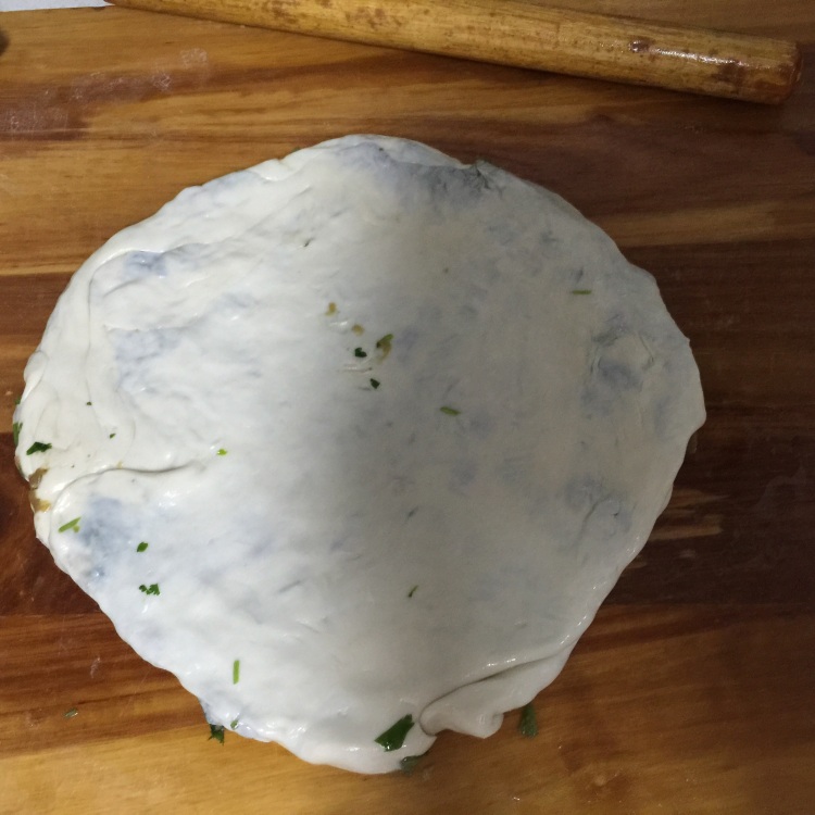 羊肉芹菜千层饼步骤7
