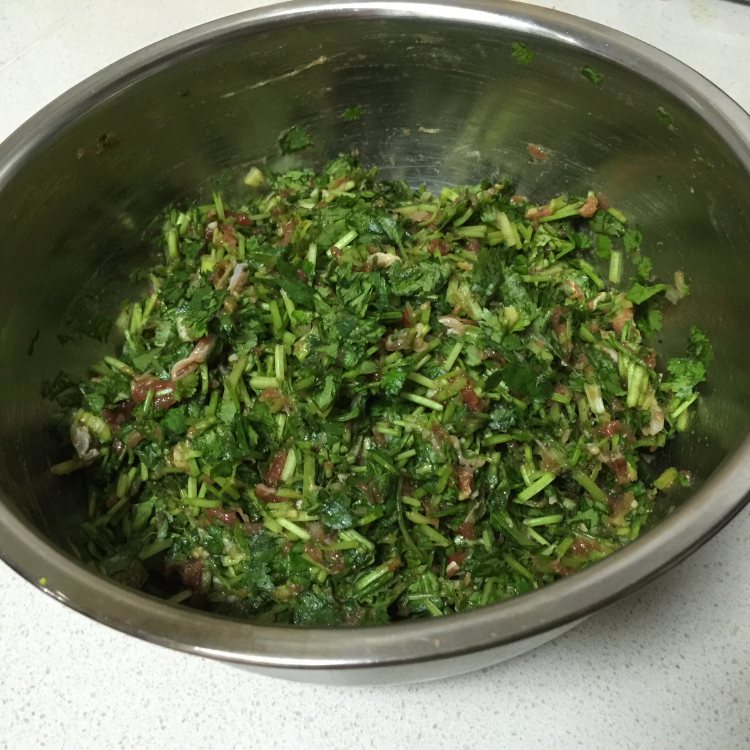 羊肉毛芹锅贴步骤7