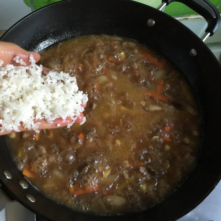 新疆碎肉抓饭步骤17