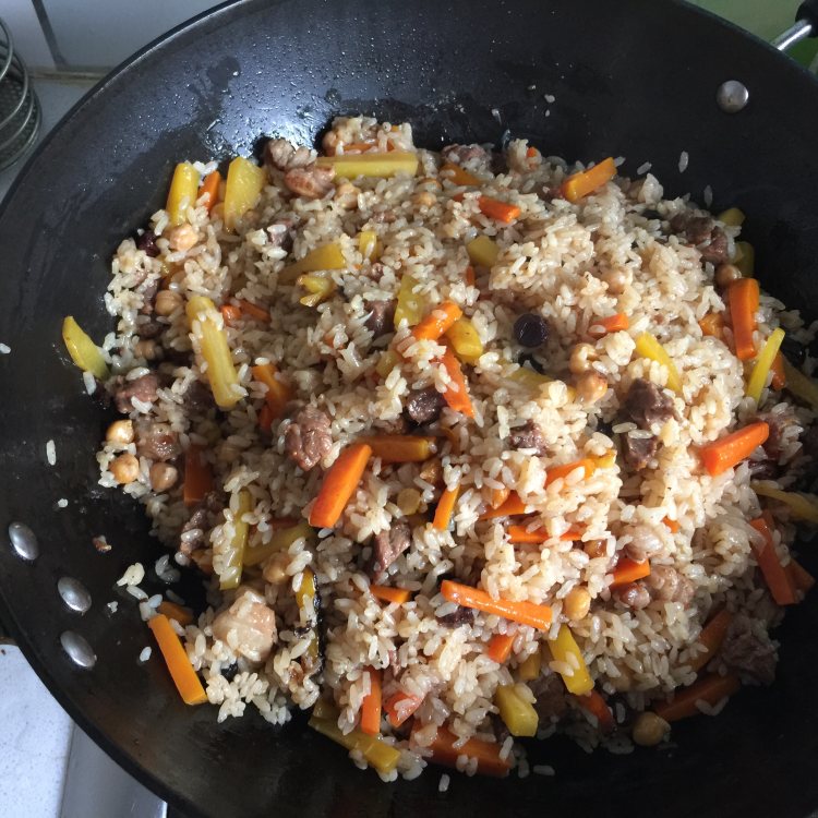 新疆碎肉抓饭步骤19