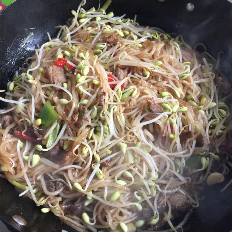 豆芽粉条肉步骤8