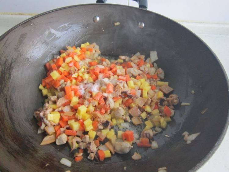墨鱼干羊肉饭步骤10