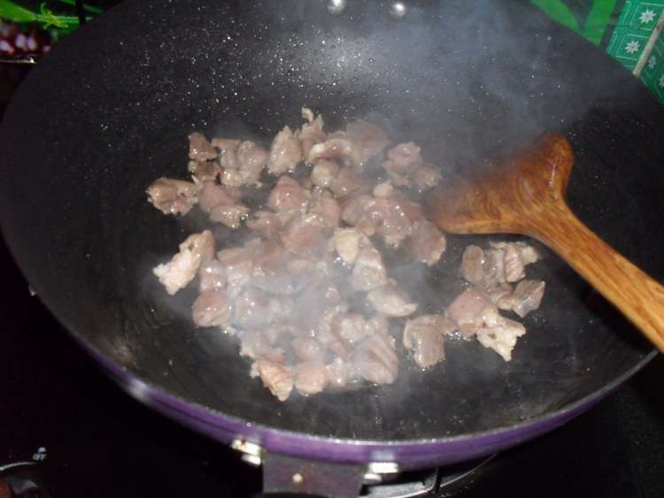炒烤肉步骤4