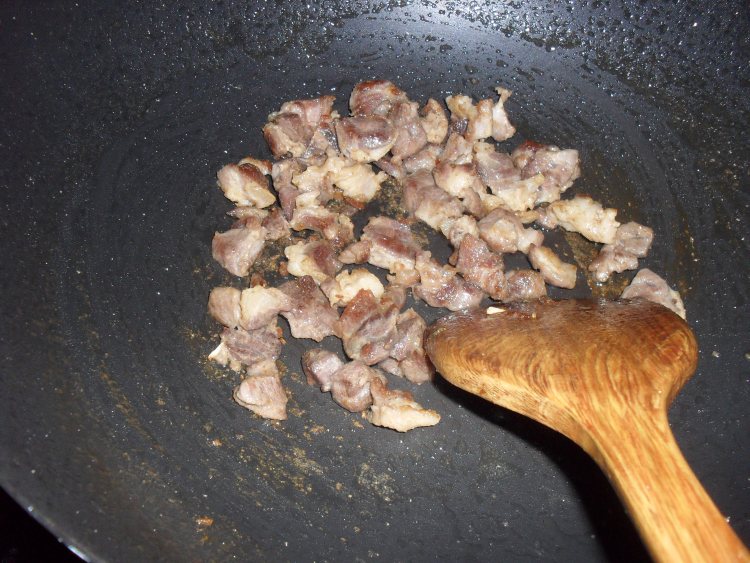 炒烤肉步骤5