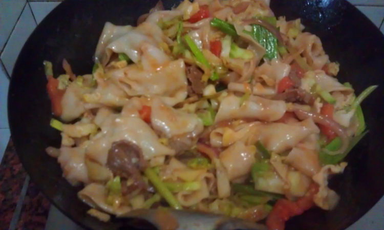 过油肉炒面片步骤14