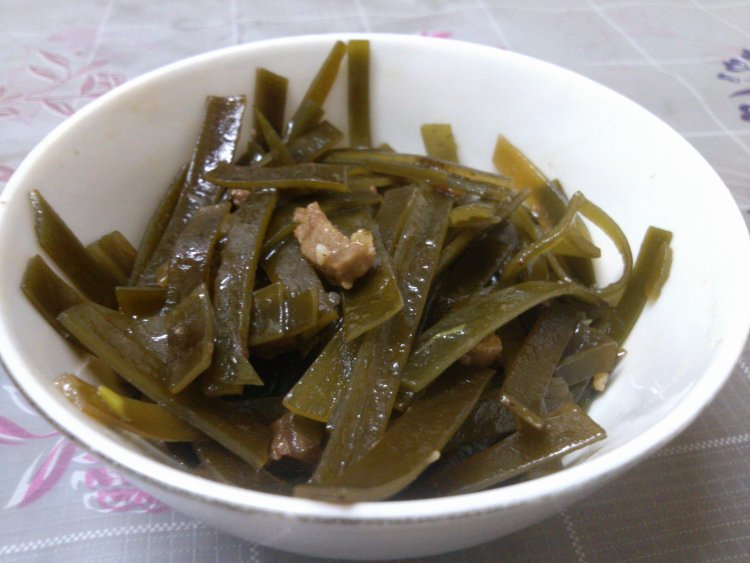 海带丝炒肉步骤8
