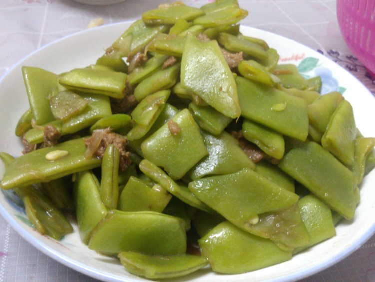 扁豆角炒肉步骤8