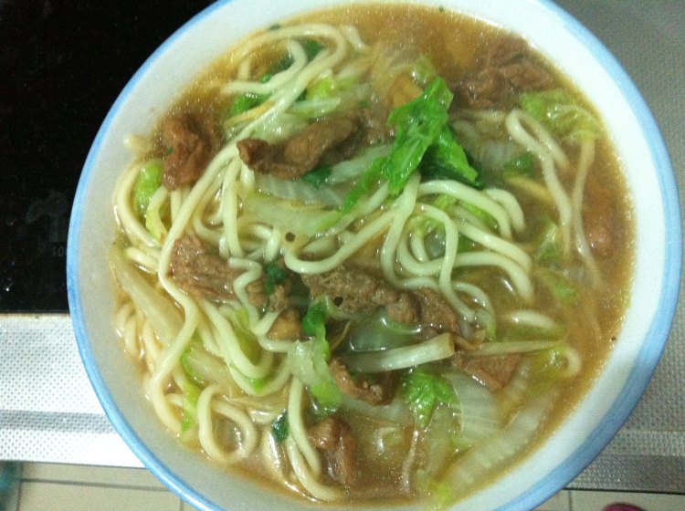 羊肉汆面步骤7