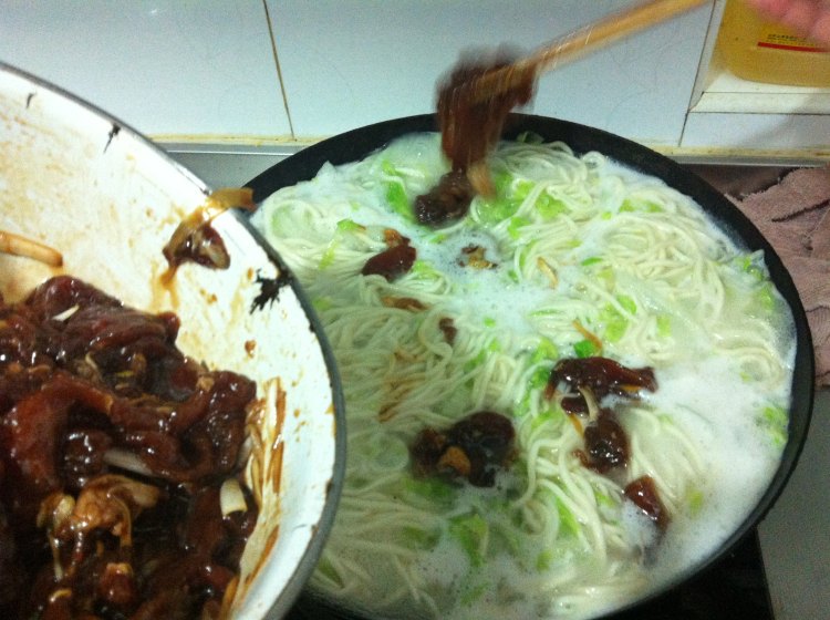 羊肉汆面步骤6