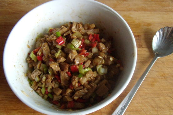 尖椒卷羊肉步骤6