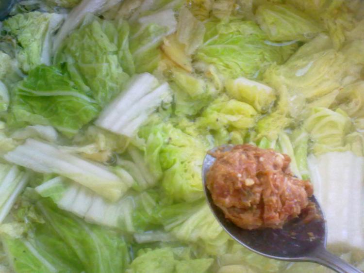 白菜羊肉丸子汤步骤7