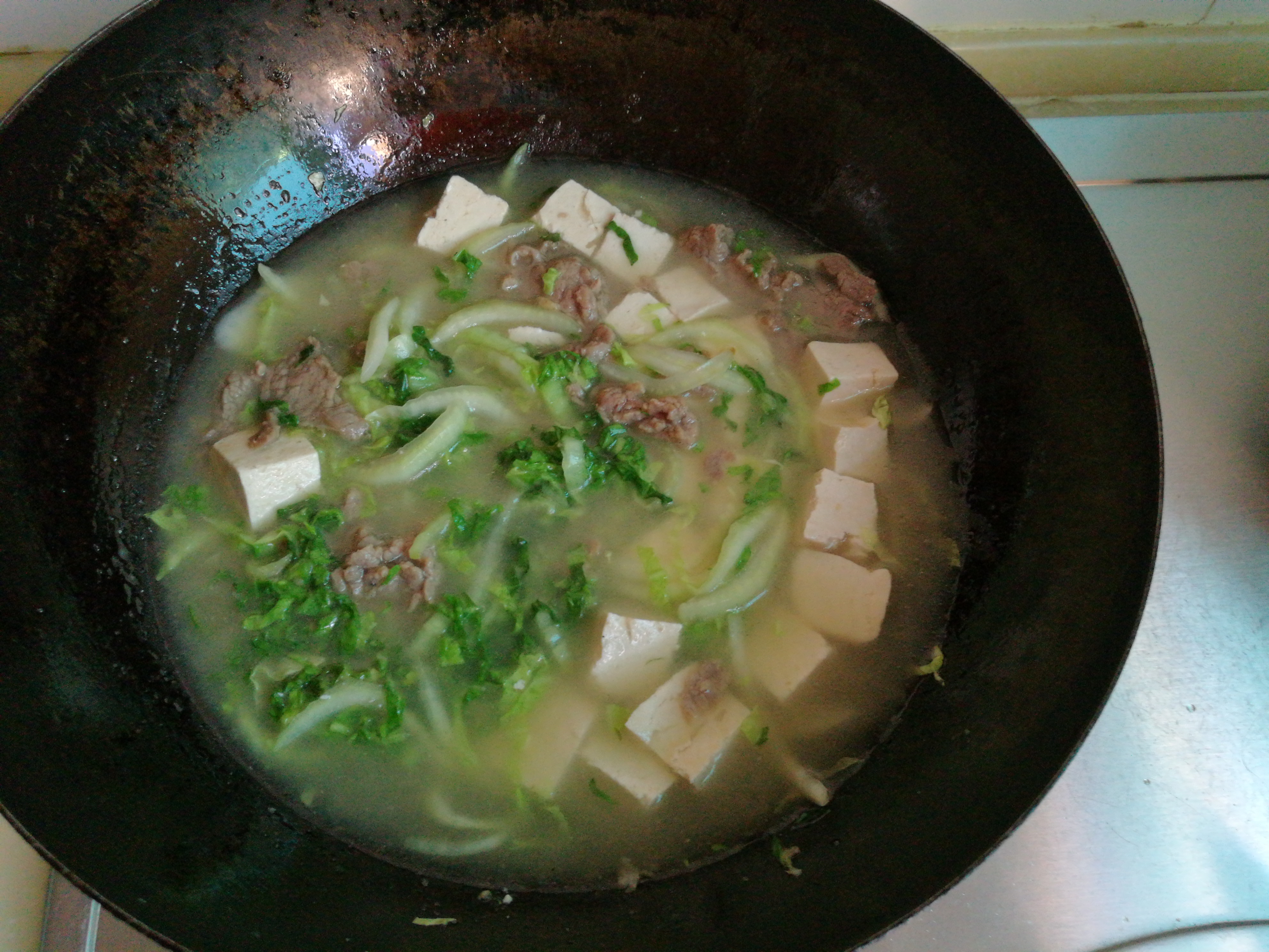 牛肉白菜豆腐汤步骤8