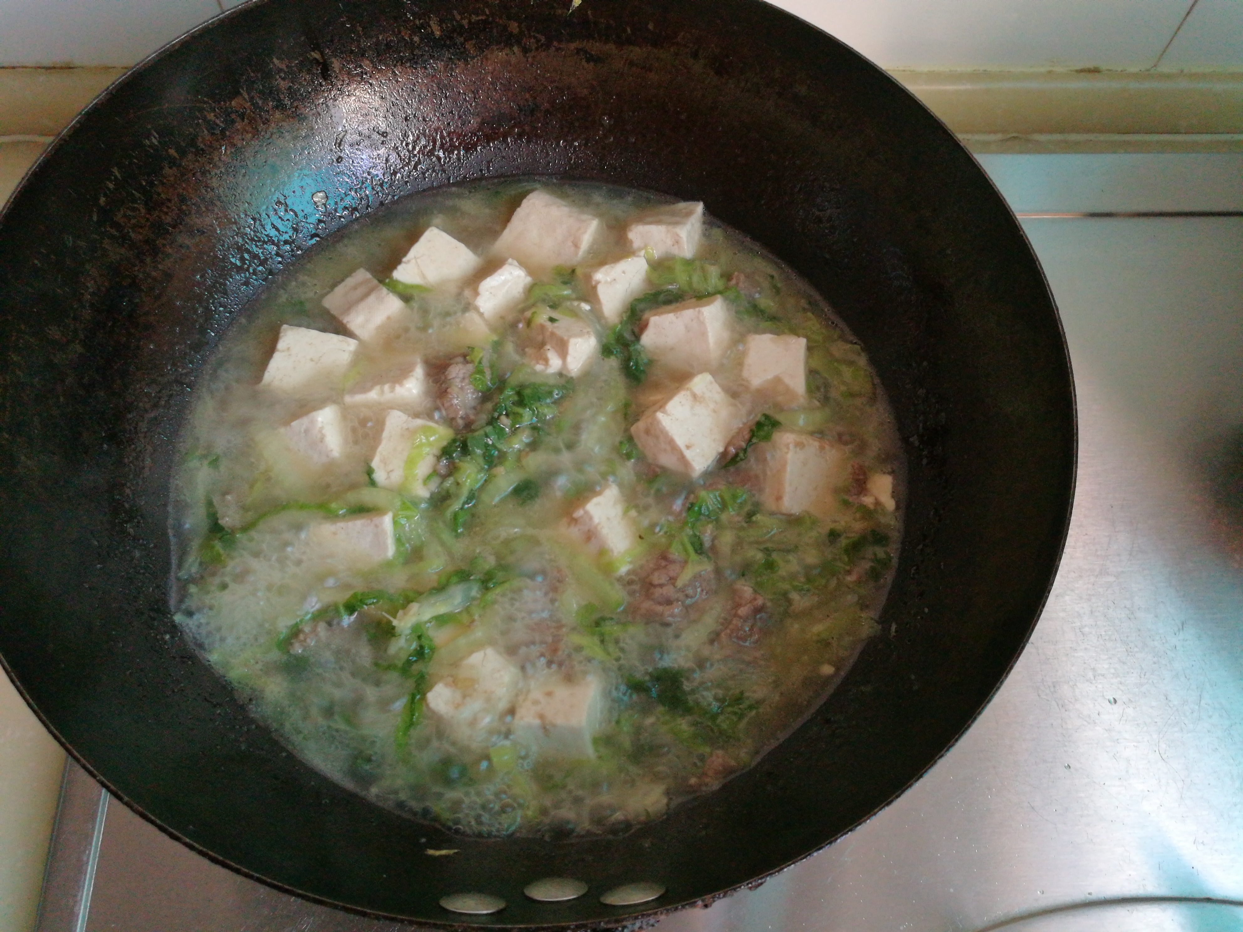 牛肉白菜豆腐汤步骤9