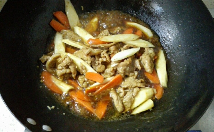 山药炒牛肉步骤6