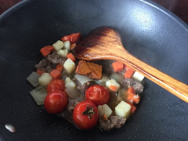番茄咖喱牛肉意面#此步骤9