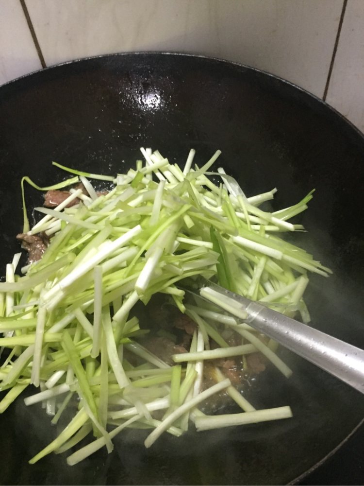 韭黄炒牛肉步骤6