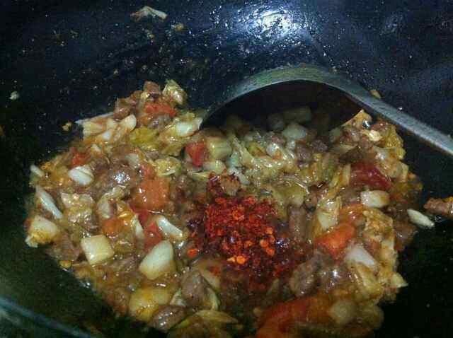 酸菜牛肉烩揪面步骤13