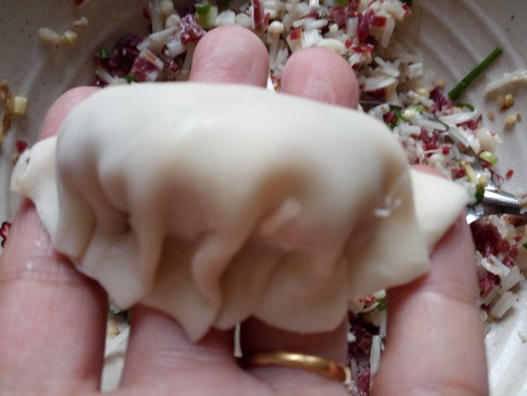 牛肉菌菇蒸饺步骤4