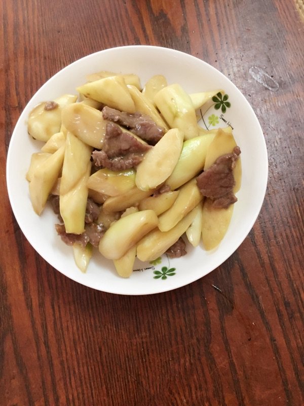 茭白炒牛肉步骤9