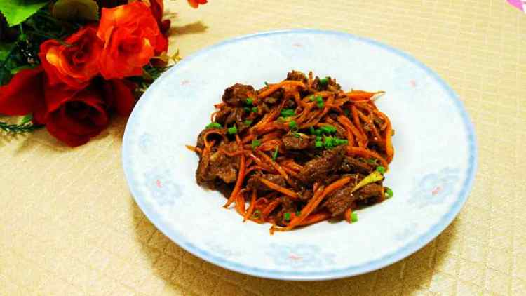 胡萝卜炒牛肉步骤11