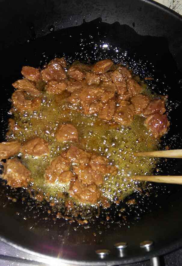 豌豆牛肉粒步骤7