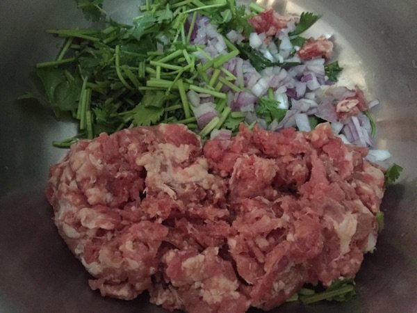 胡萝卜汁香菜牛肉水饺步骤4