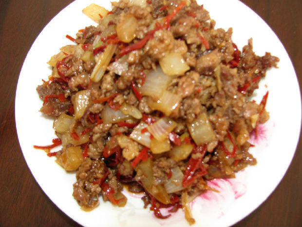 香辣牛肉#多效护理一步骤7