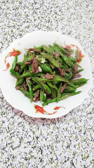 扁豆炒牛肉#多效护理步骤5