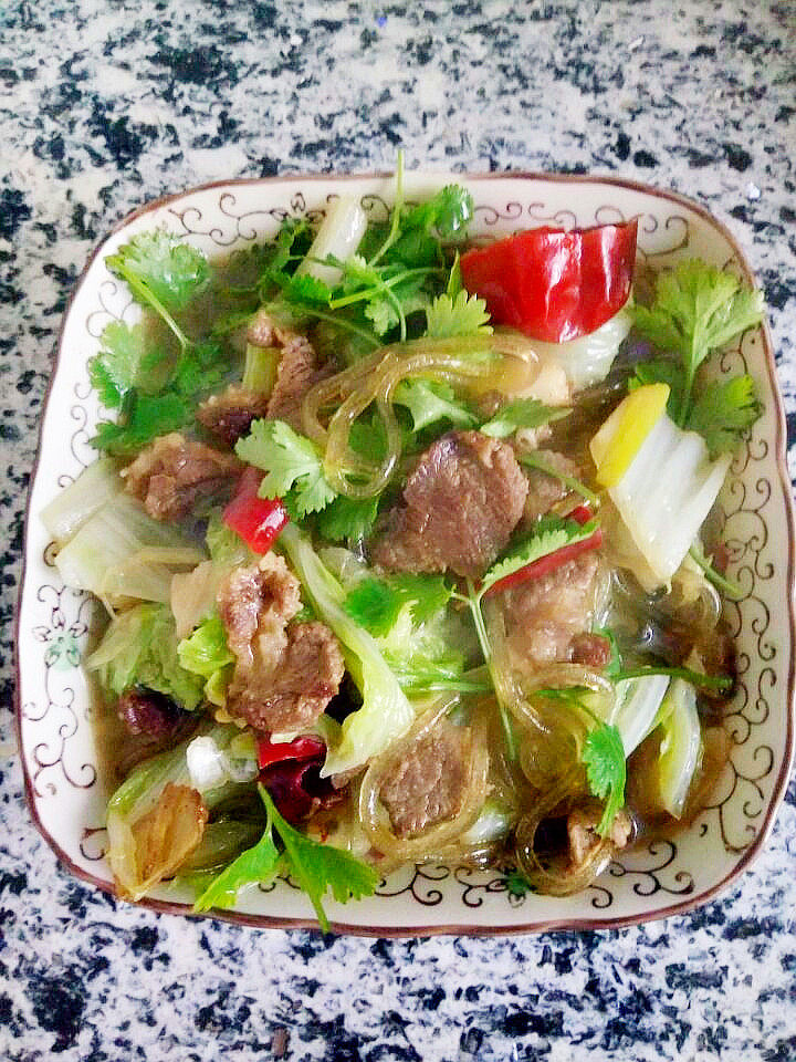 白菜粉丝烧牛肉步骤11