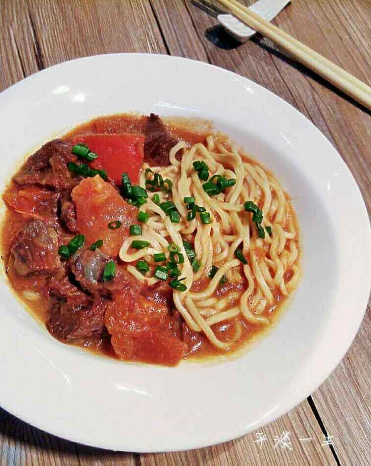 番茄牛肉汤面步骤9